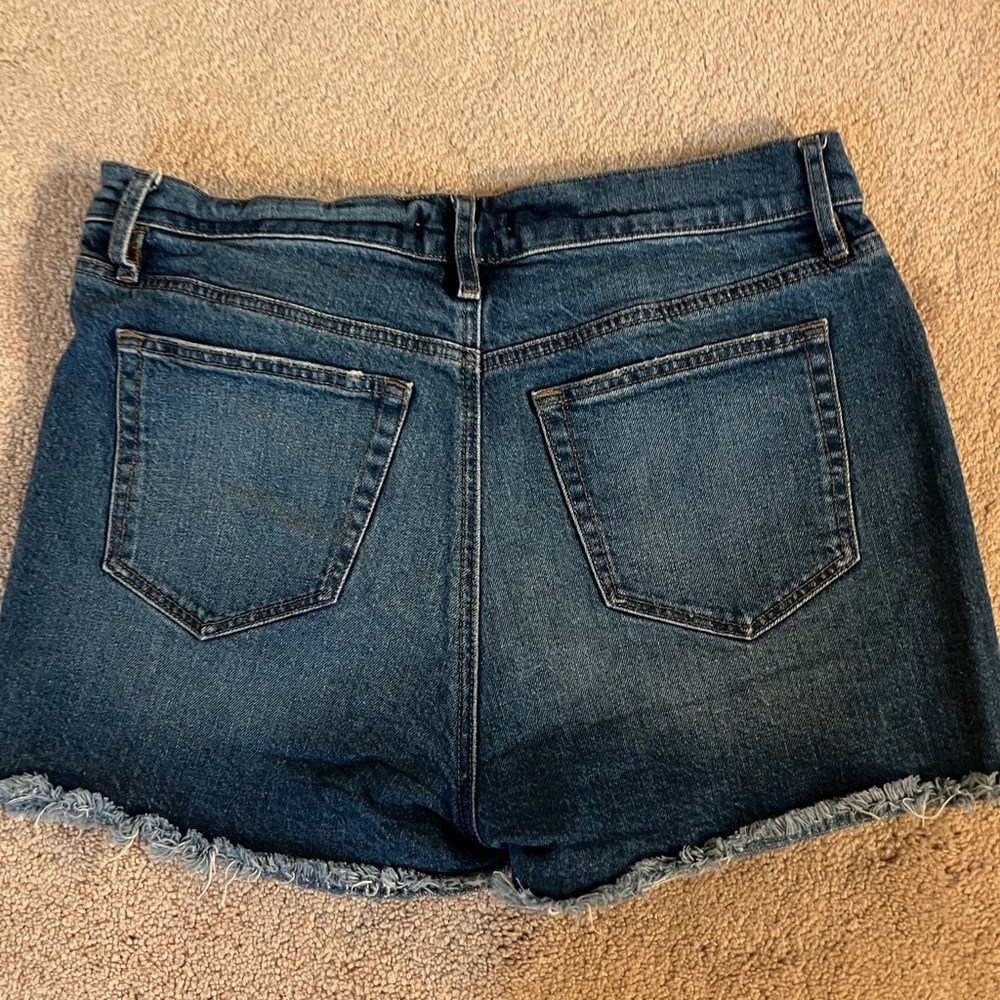 LOFT Dark Blue Jean Shorts - Picture 2 of 7